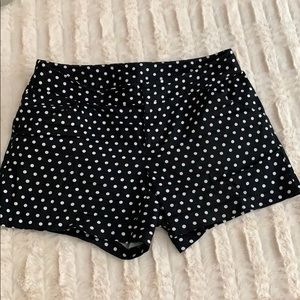 INC black shorts with white polka dots